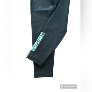 Womens Black Cadent Peloton Leggings w/Aqua Size Small Workout Apparel/Cycling